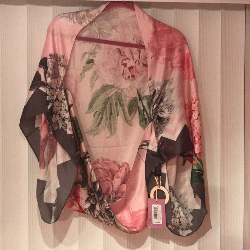 Ted Baker London Palace Gardens silk cape scarf